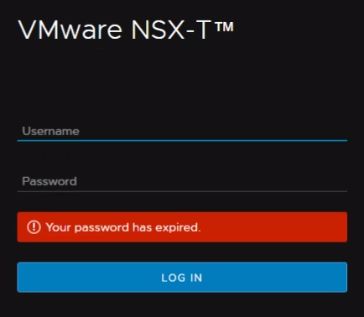 Expired NSX-T Passwords in VCF